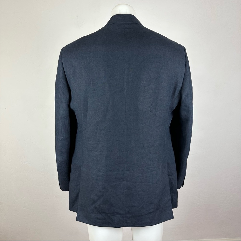 Solbiati 100% Linen Men's Classic Navy Blazer - Picture 9 of 9